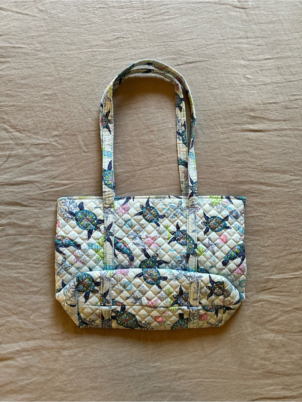 Vera Bradley Turtle Dream Small Vera Tote - Picture 3 of 5